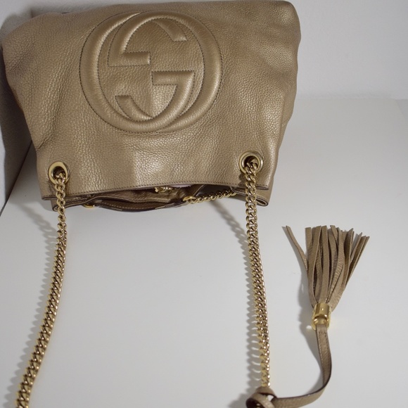| GUCCI | Metallic | Pebbled- Calfskin| Medium Bag - Picture 4 of 16